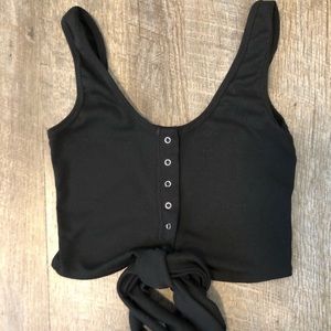 NanaMacs crop top tie waist